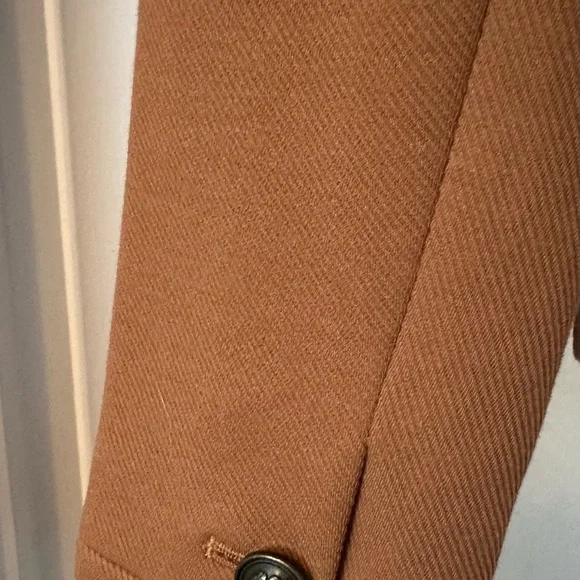 Talbots Double-Breasted Camel Pea Coat - Picture 6 of 8